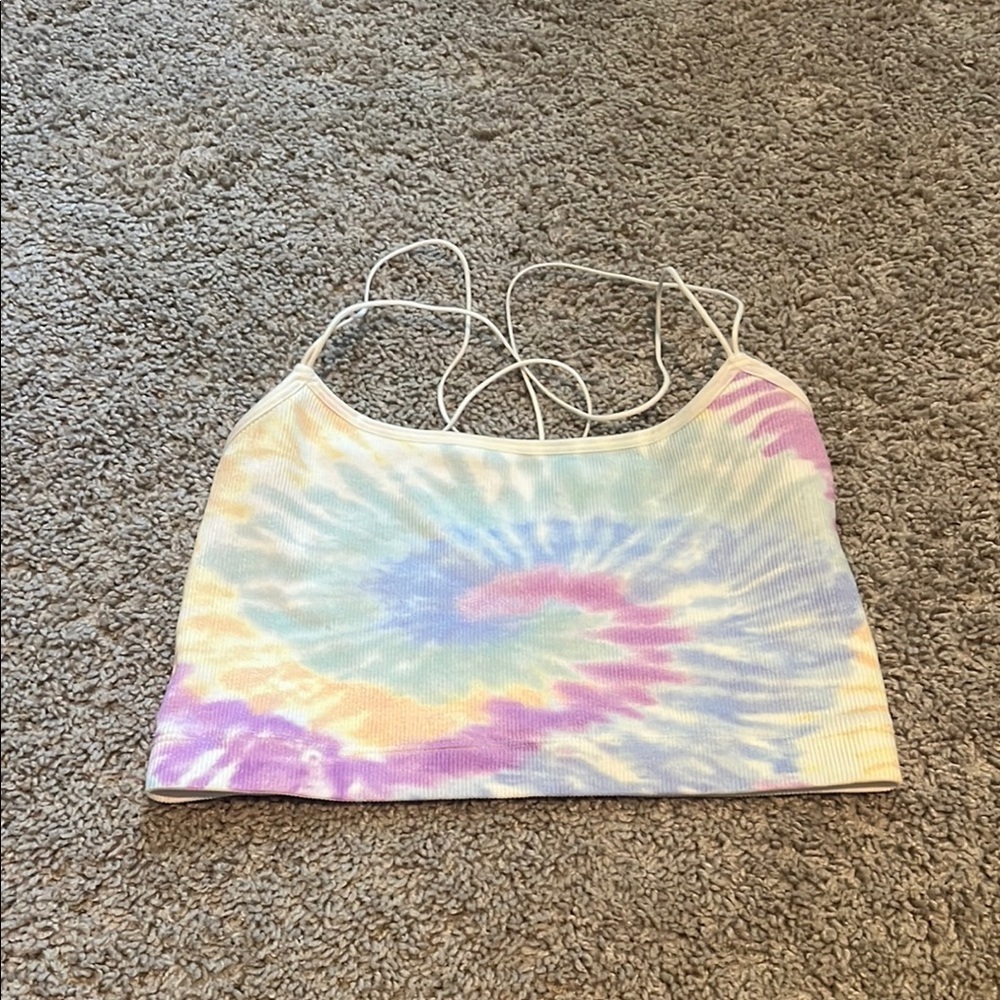 Gilly Hicks Tie Dye Ribbed Crop